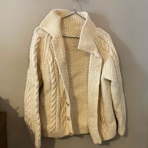 Vintage Cream Knit Cardigan Men’s XS